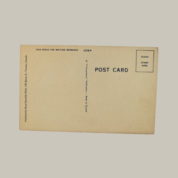 6/$15 Vintage Blank Sunnyside Amusements at Night Toronto Postcard Unused Linen - Picture 2 of 3